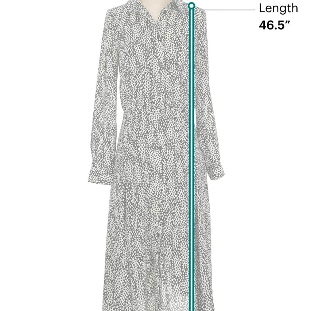 Who What Wear Monochrome Long SleeveMaxi Dress - Picture 9 of 9